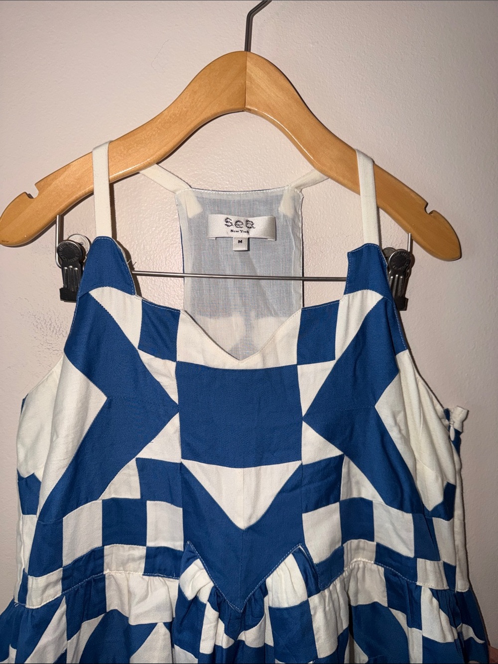 Sea New York Tanya Patchwork Midi Dress Size M - Picture 3 of 8